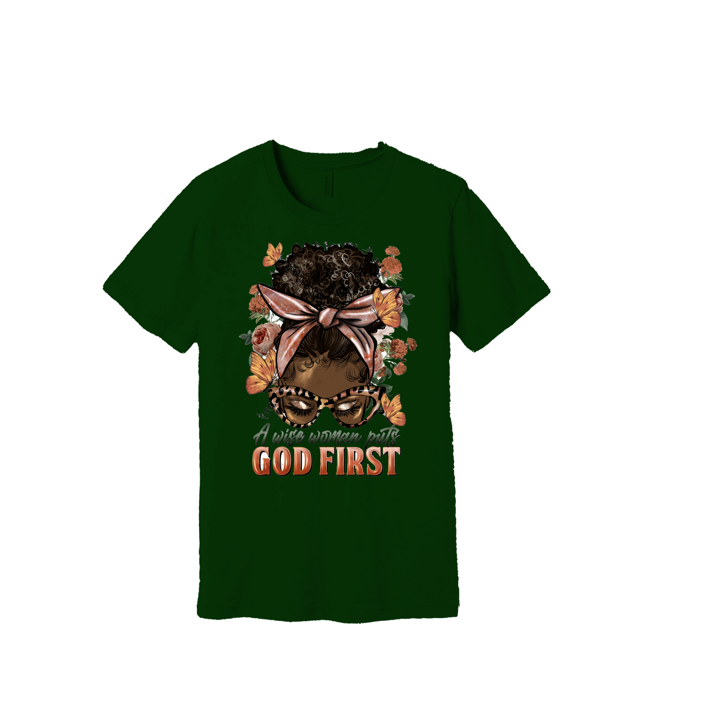 #God First Green Tee